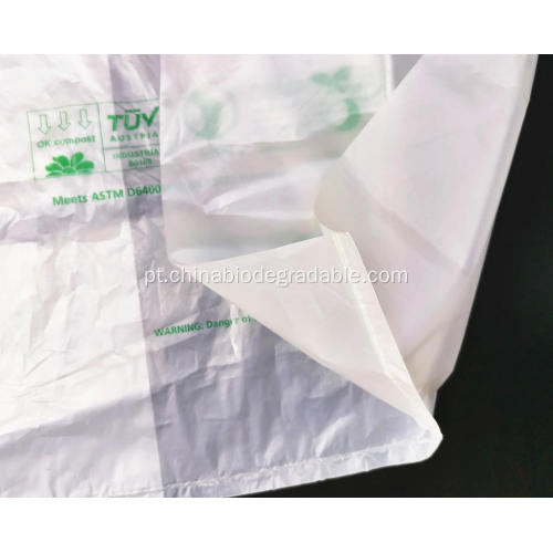 Impressão personalizada 100% biodegradável Carregar sacolas plásticas